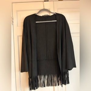 Zara suede thin cardigan